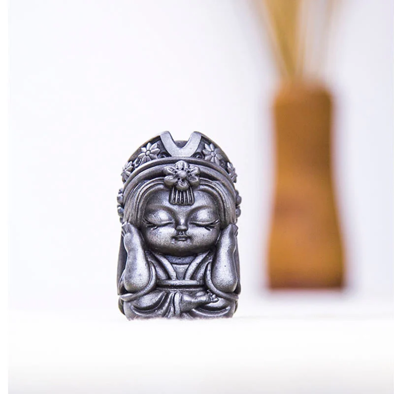 Buddha Stones fatte a mano Zakiram polvere di ferro ruggine statua in resina fusa decorazione della casa zen - Image 31