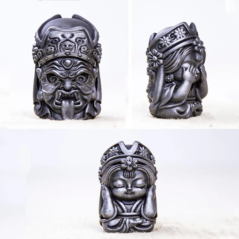 Buddha Stones fatte a mano Zakiram polvere di ferro ruggine statua in resina fusa decorazione della casa zen - Image 37