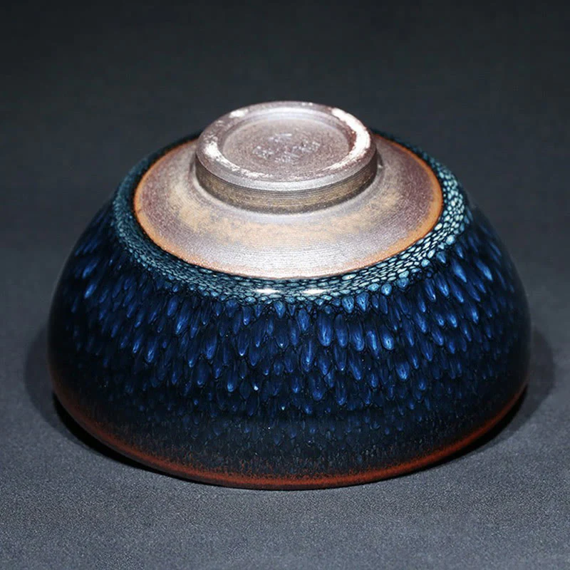 Buddha Stones fatto a mano blu francolino macchia cinese Jianzhan tazza da tè in ceramica Kung Fu tazza da tè ciotola - Image 10