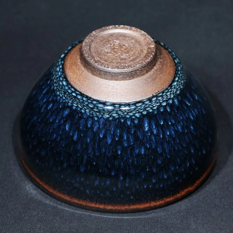 Buddha Stones fatto a mano blu francolino macchia cinese Jianzhan tazza da tè in ceramica Kung Fu tazza da tè ciotola - Image 14
