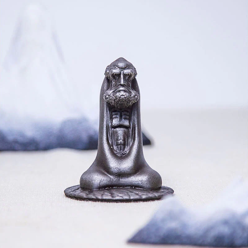 Buddha Stones fatto a mano Bodhidharma polvere di ferro ruggine statua in resina fusa decorazione per la casa - Image 15