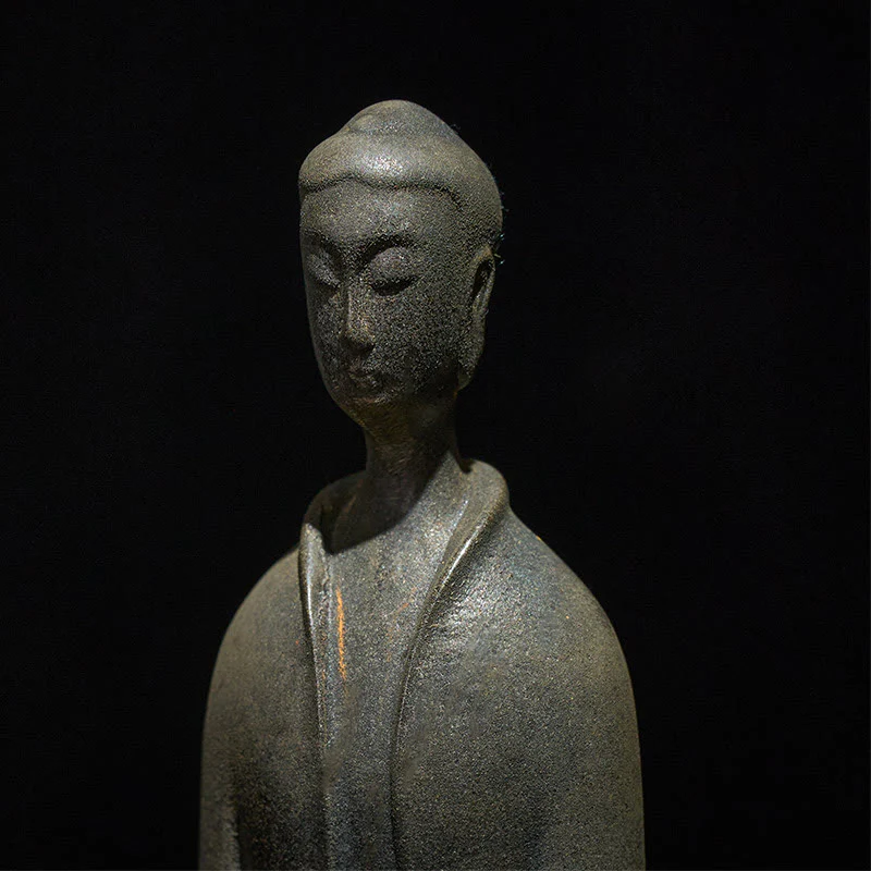 Buddha Stones Fatto a Mano Buddha Sakyamuni Polvere di Ferro Ruggine Statua in Resina Decorazione per la Casa - Image 14
