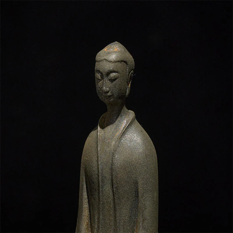 Buddha Stones Fatto a Mano Buddha Sakyamuni Polvere di Ferro Ruggine Statua in Resina Decorazione per la Casa - Image 7