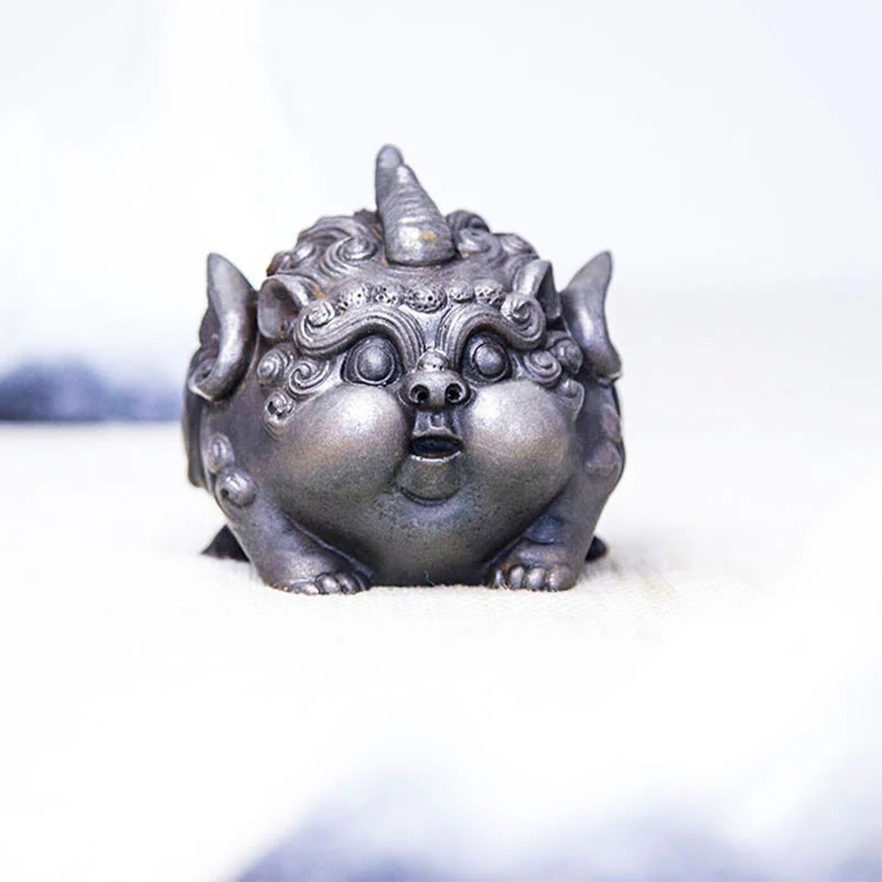 Buddha Stones Fatto a Mano Ricchezza PiXiu Polvere di Ferro Ruggine Statua in Resina Decorazione per la Casa - Image 22