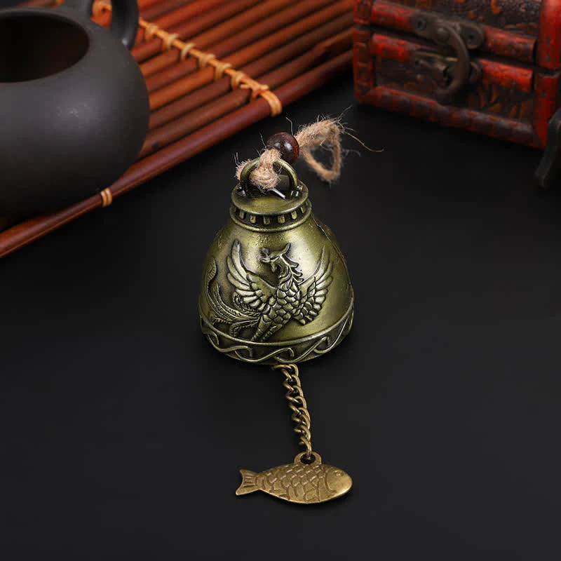 Buddha Stones Feng Shui Buddha Koi Pesce Drago Elefante Campanello a vento Campana Fortuna Decorazione da appendere alla parete - Image 11