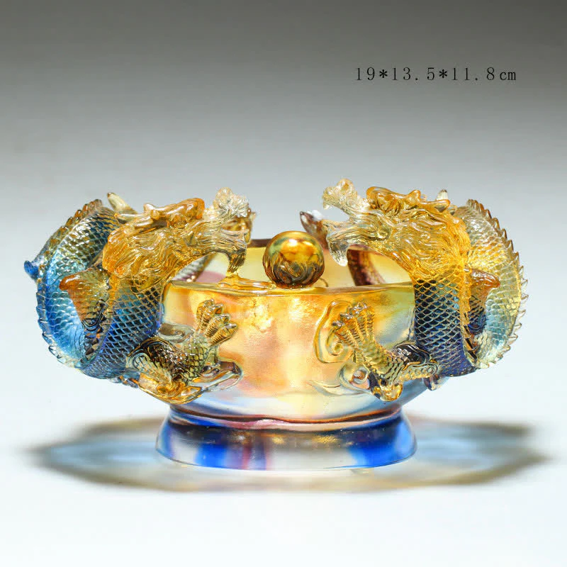 Buddha Stones Feng Shui Zodiaco cinese Drago Fatto a mano Liuli Cristallo Arte Pezzo Protezione Casa Ufficio Decorazione - Image 3