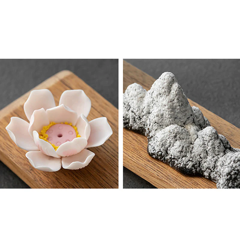 Buddha Stones Fiore di Loto Tathagata Kwan Yin Avalokitesvara Ksitigarbha Meditazione Bastoncino di Ceramica Bruciatore di Incenso Decorazione - Image 18