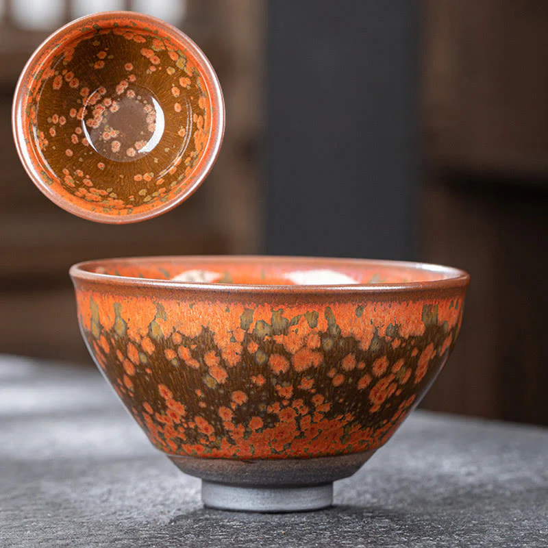 Buddha Stones Fiori che sbocciano Modello Cinese Jianzhan Forno Cambia Tazza da tè in ceramica Tazza da tè Kung Fu Ciotola - Image 2