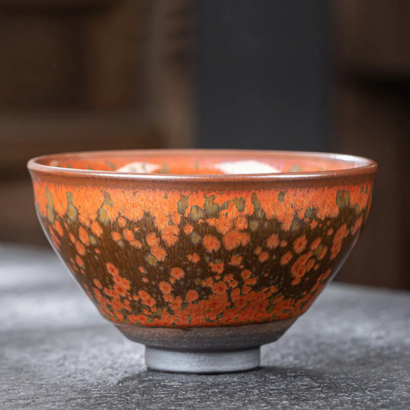 Buddha Stones Fiori che sbocciano Modello Cinese Jianzhan Forno Cambia Tazza da tè in ceramica Tazza da tè Kung Fu Ciotola - Image 3