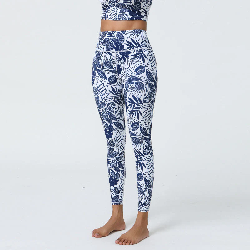 Buddha Stones Fiori Foglie Dente di leone Ananas Stampa Sport Fitness Vita alta Leggings Pantaloni da yoga da donna - Image 25