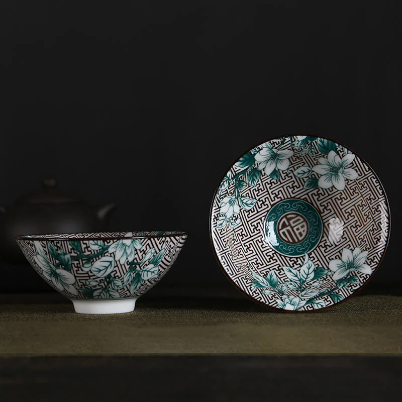 Buddha Stones Fiori Fu Carattere Montagne Loto Fiori di ciliegio Tazza da tè in ceramica Tazza da tè Kung Fu - Image 34