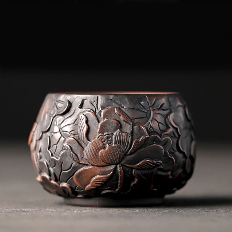 Buddha Stones Foglia di Loto Fiore Paesaggio Drago Bambù Tazza da Tè in Ceramica Kung Fu Tazza da Tè Ciotola
