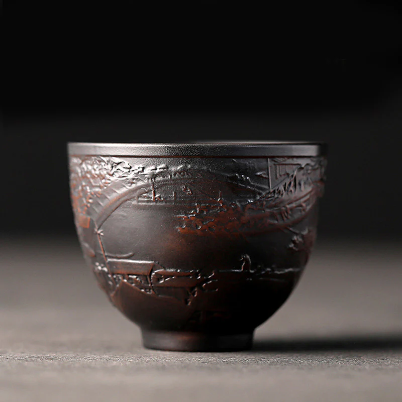 Buddha Stones Foglia di Loto Fiore Paesaggio Drago Bambù Tazza da Tè in Ceramica Kung Fu Tazza da Tè Ciotola - Image 10
