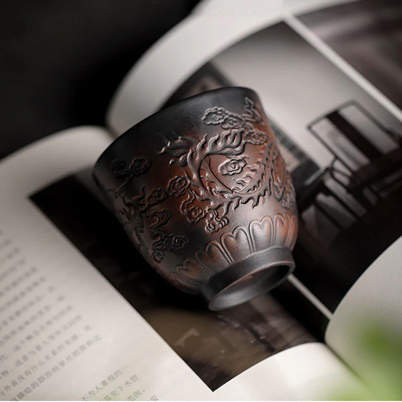 Buddha Stones Foglia di Loto Fiore Paesaggio Drago Bambù Tazza da Tè in Ceramica Kung Fu Tazza da Tè Ciotola - Image 12