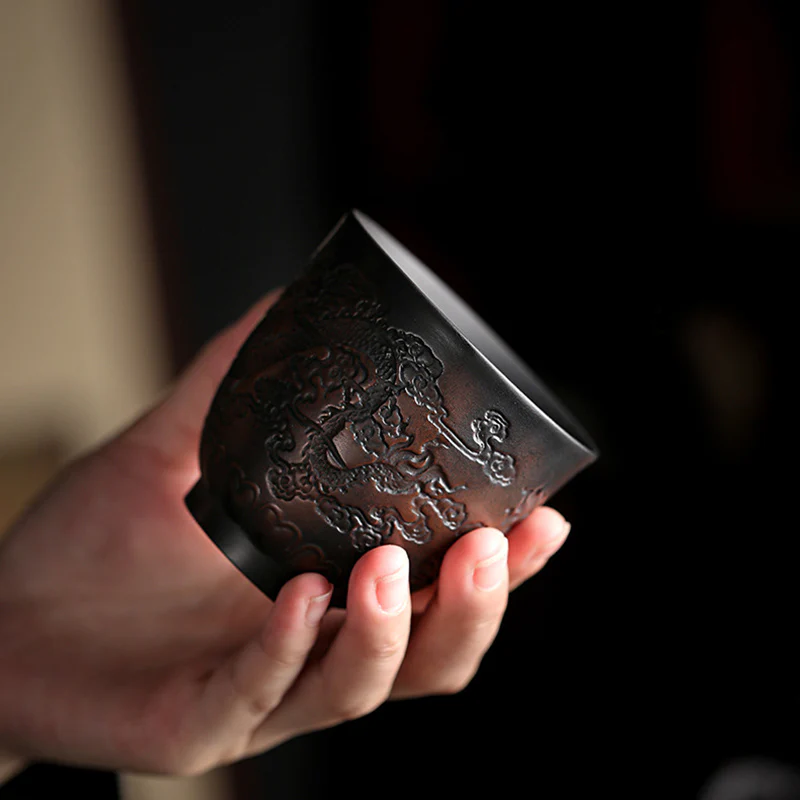 Buddha Stones Foglia di Loto Fiore Paesaggio Drago Bambù Tazza da Tè in Ceramica Kung Fu Tazza da Tè Ciotola - Image 13