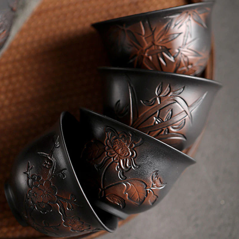 Buddha Stones Foglia di Loto Fiore Paesaggio Drago Bambù Tazza da Tè in Ceramica Kung Fu Tazza da Tè Ciotola - Image 18