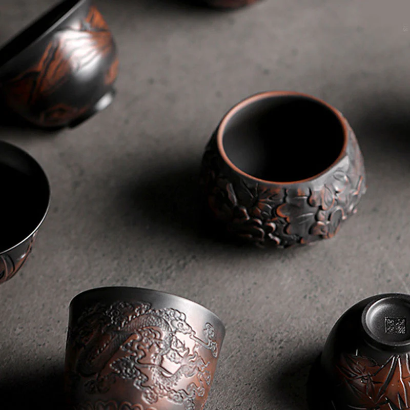 Buddha Stones Foglia di Loto Fiore Paesaggio Drago Bambù Tazza da Tè in Ceramica Kung Fu Tazza da Tè Ciotola - Image 19