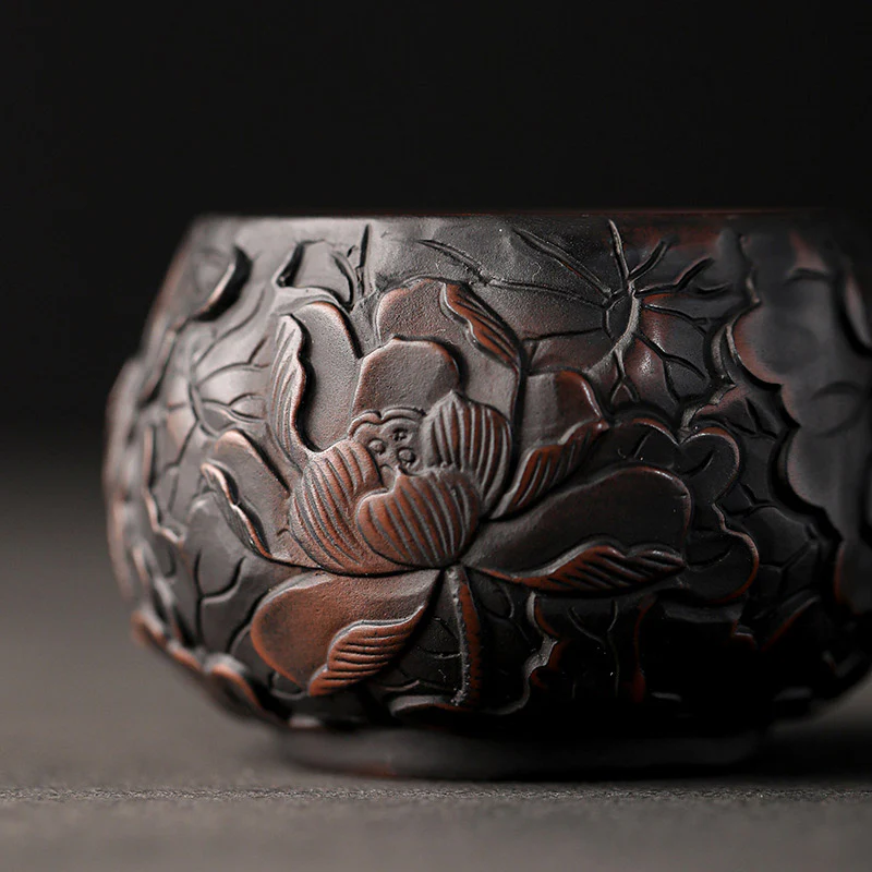 Buddha Stones Foglia di Loto Fiore Paesaggio Drago Bambù Tazza da Tè in Ceramica Kung Fu Tazza da Tè Ciotola - Image 4