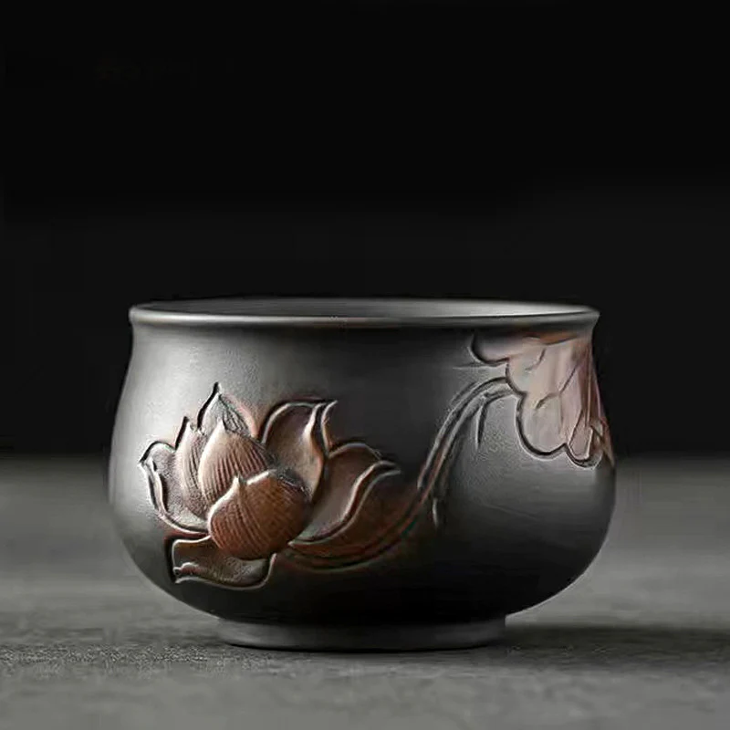 Buddha Stones Foglia di Loto Fiore Paesaggio Drago Bambù Tazza da Tè in Ceramica Kung Fu Tazza da Tè Ciotola - Image 8