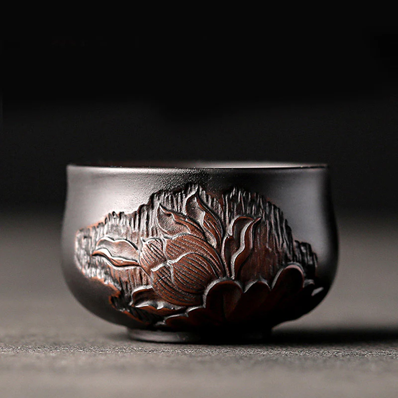Buddha Stones Foglia di Loto Fiore Paesaggio Drago Bambù Tazza da Tè in Ceramica Kung Fu Tazza da Tè Ciotola - Image 9