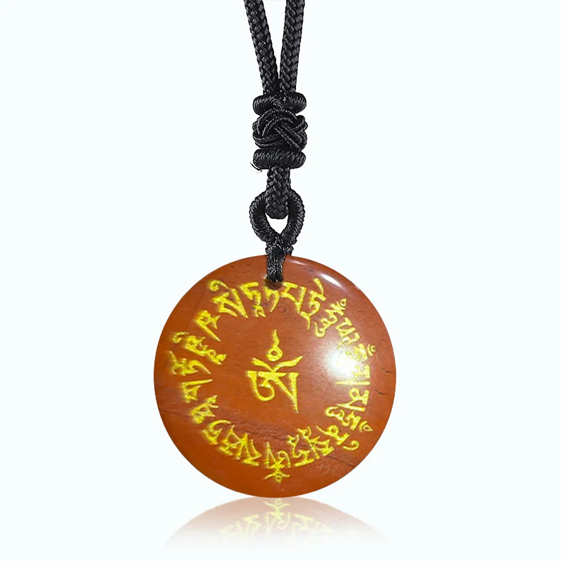 Buddha Stones Fortuna Mantra Naturale Vari Cristallo Ossidiana Nera Collana Pendente di Realizzazione - Image 10