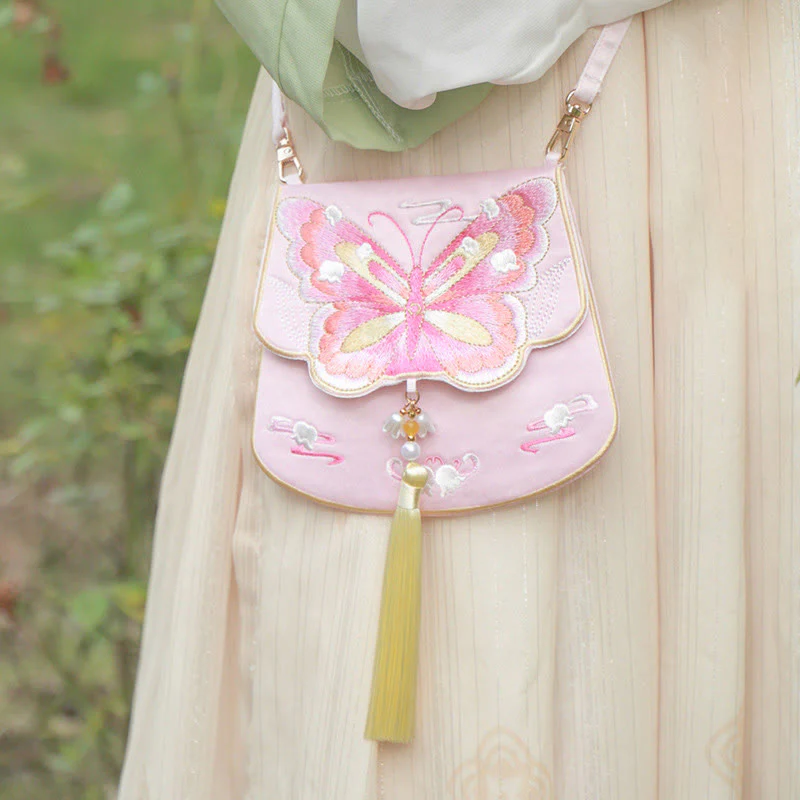 Buddha Stones Fortuna Ricamo Loto Koi Pesce Coniglio Fiore Borsa Hanfu Borsa a Tracolla Borsa a Tracolla - Image 25