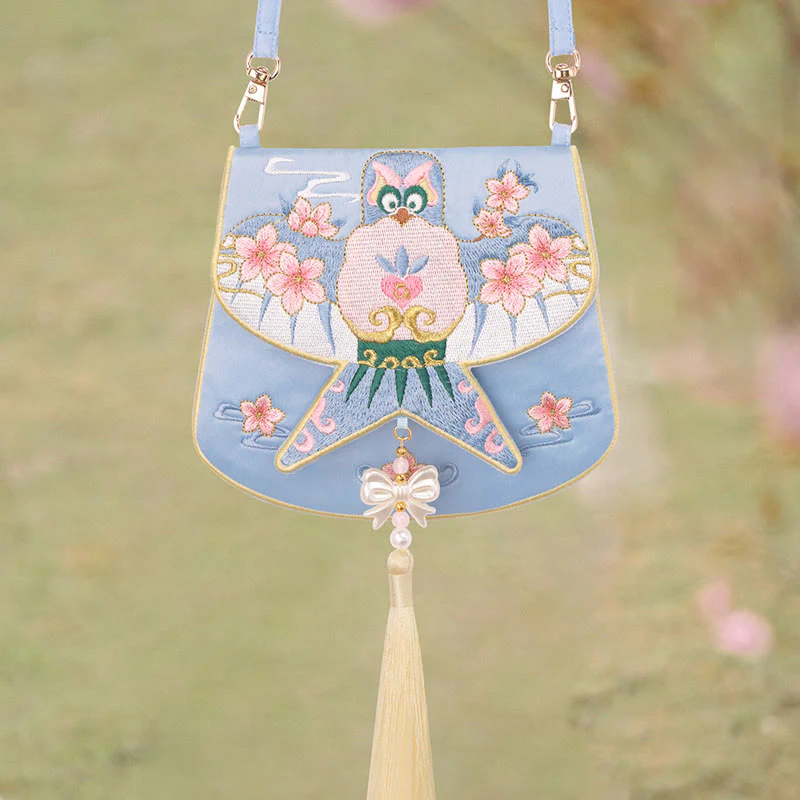 Buddha Stones Fortuna Ricamo Loto Koi Pesce Coniglio Fiore Borsa Hanfu Borsa a Tracolla Borsa a Tracolla - Image 28