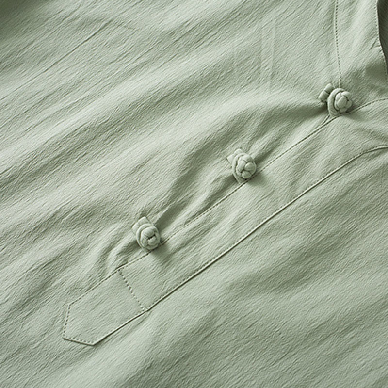 Buddha Stones Frog-Bottone Camicia Manica Tre Quarti Pantaloni Abito Uomo - Image 17