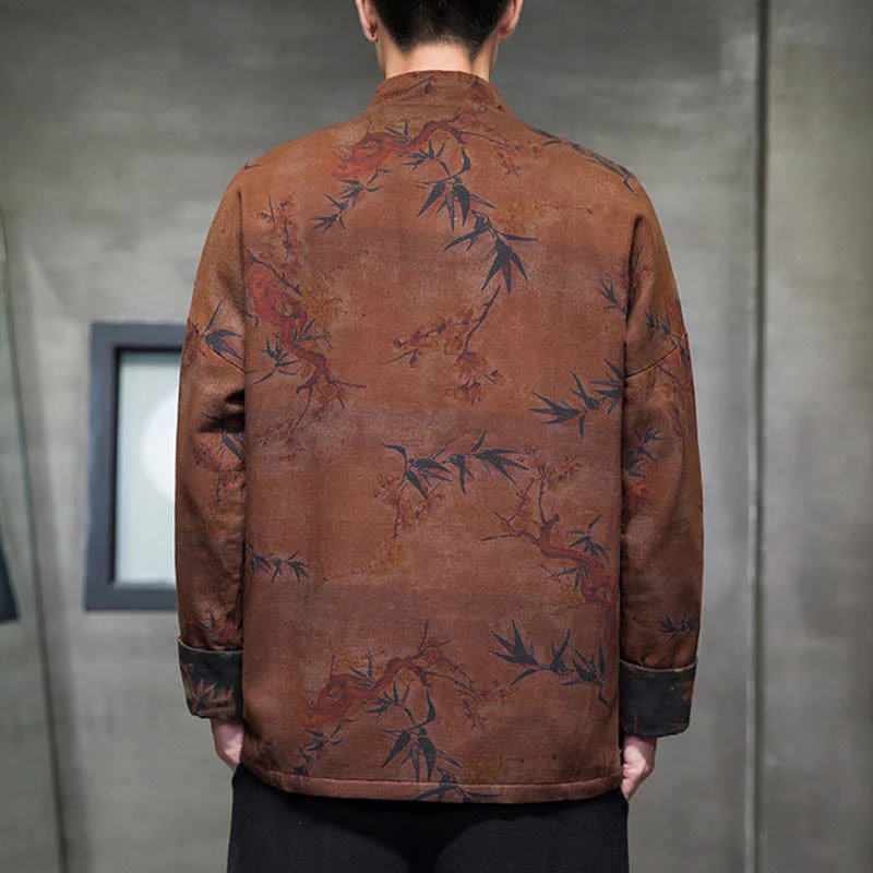 Buddha Stones Frog-Button Cinese Tang Suit Camicia Lunga Cotone Uomo Giacca Abbigliamento - Image 13