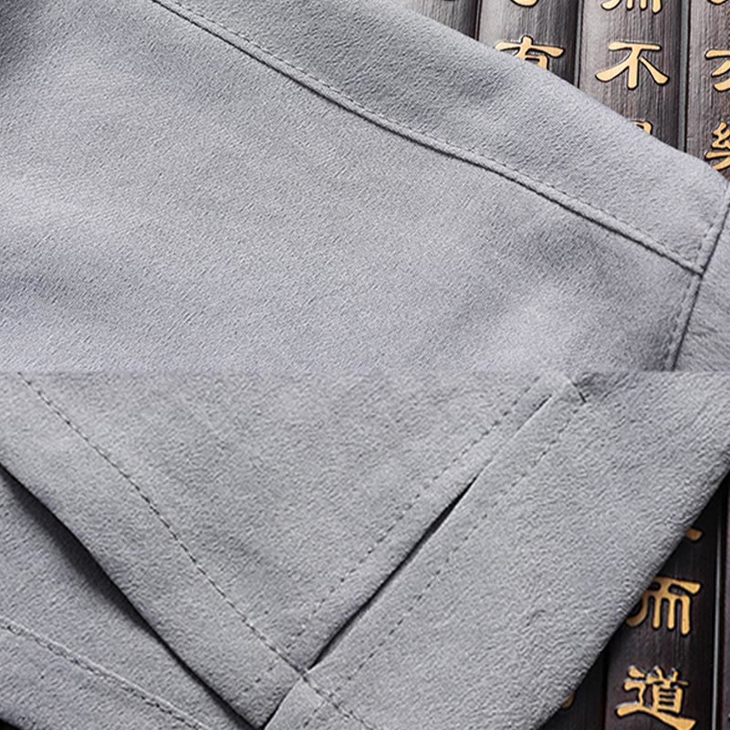 Buddha Stones Fu Character Tang Suit Hanfu Tradizionale Uniforme Manica Corta Top Pantaloni Abbigliamento Uomo Set - Image 16