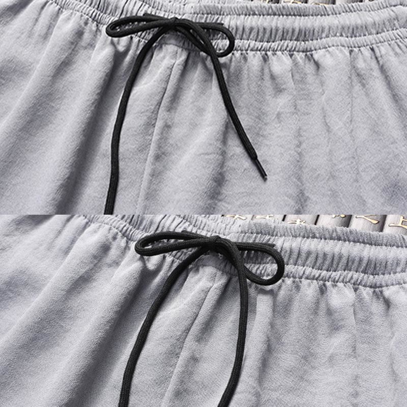 Buddha Stones Fu Character Tang Suit Hanfu Tradizionale Uniforme Manica Corta Top Pantaloni Abbigliamento Uomo Set - Image 17