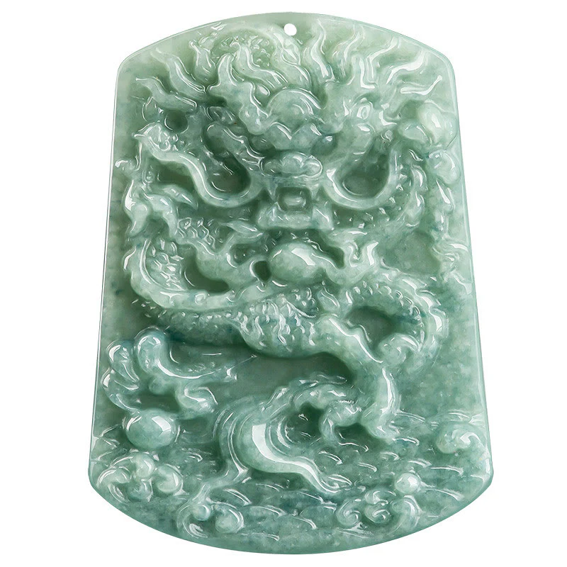 Buddha Stones Giada naturale Zodiaco cinese Drago Mare Fortuna Collana con ciondolo - Image 10