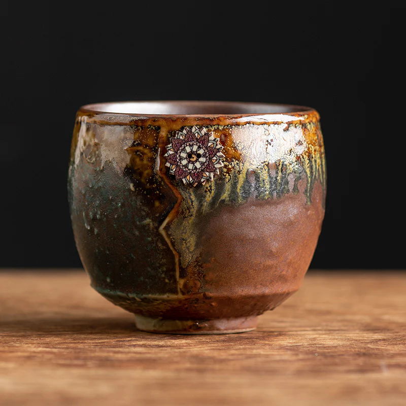 Buddha Stones Girasole Kiln Change Tazza da caffè in ceramica Tè Latte Espresso Tazza da caffè 250ml - Image 3