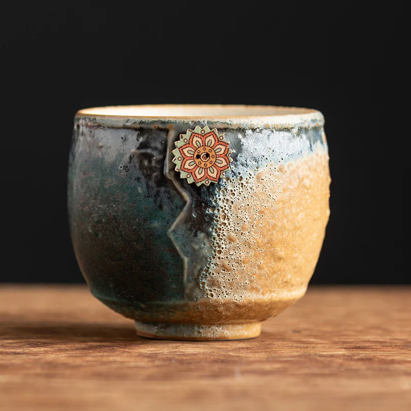 Buddha Stones Girasole Kiln Change Tazza da caffè in ceramica Tè Latte Espresso Tazza da caffè 250ml - Image 5