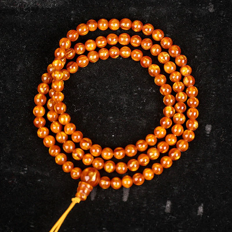 Buddha Stones Golden Sea Willow Braccialetto Mala Successo Positivo - Image 14