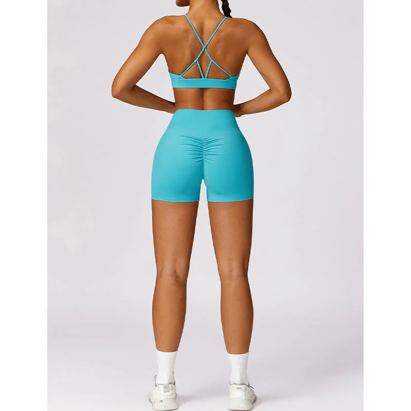 Buddha Stones Gym Sport Yoga Reggiseno senza schienale Canotta corta Pantaloncini traspiranti - Image 13