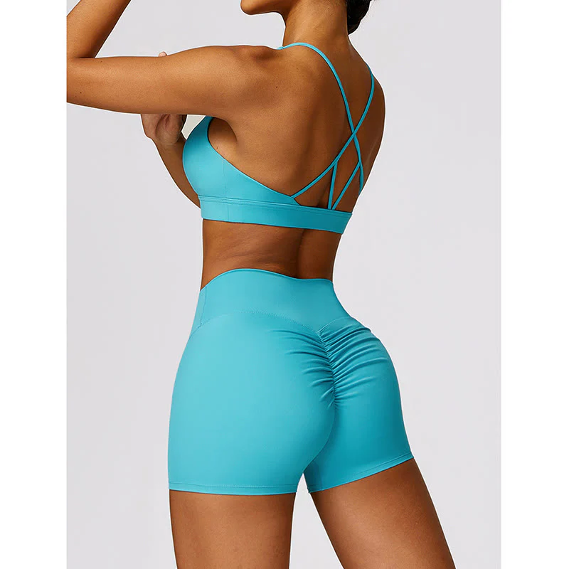 Buddha Stones Gym Sport Yoga Reggiseno senza schienale Canotta corta Pantaloncini traspiranti - Image 9