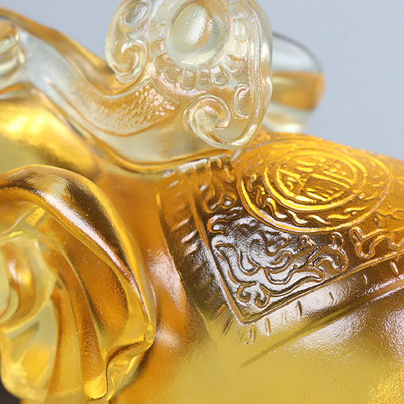 Buddha Stones in cristallo giallo Liuli, proboscide di elefante, design su e giù, forza, decorazione per la casa - Image 12