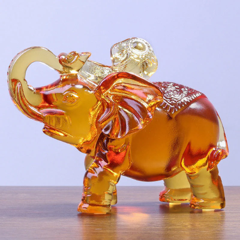 Buddha Stones in cristallo giallo Liuli, proboscide di elefante, design su e giù, forza, decorazione per la casa - Image 3
