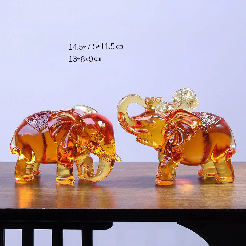 Buddha Stones in cristallo giallo Liuli, proboscide di elefante, design su e giù, forza, decorazione per la casa - Image 6