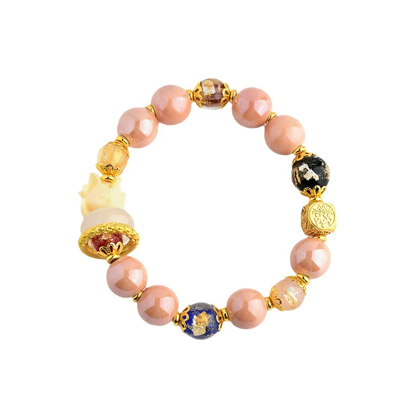 Buddha Stones, incenso tibetano, cenere, perlina di vetro Liuli, fortuna, protezione, braccialetto a forma di volpe a nove code - Image 7