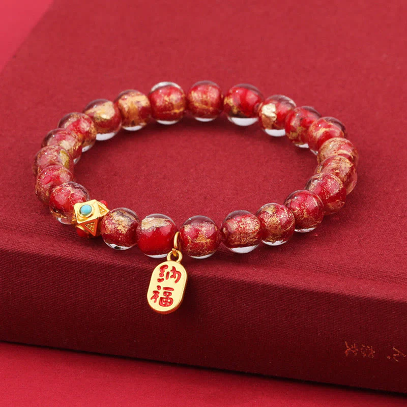 Buddha Stones, incenso tibetano, cenere, perline di vetro Liuli, fortuna, carattere Fu, braccialetto con ciondolo - Image 11