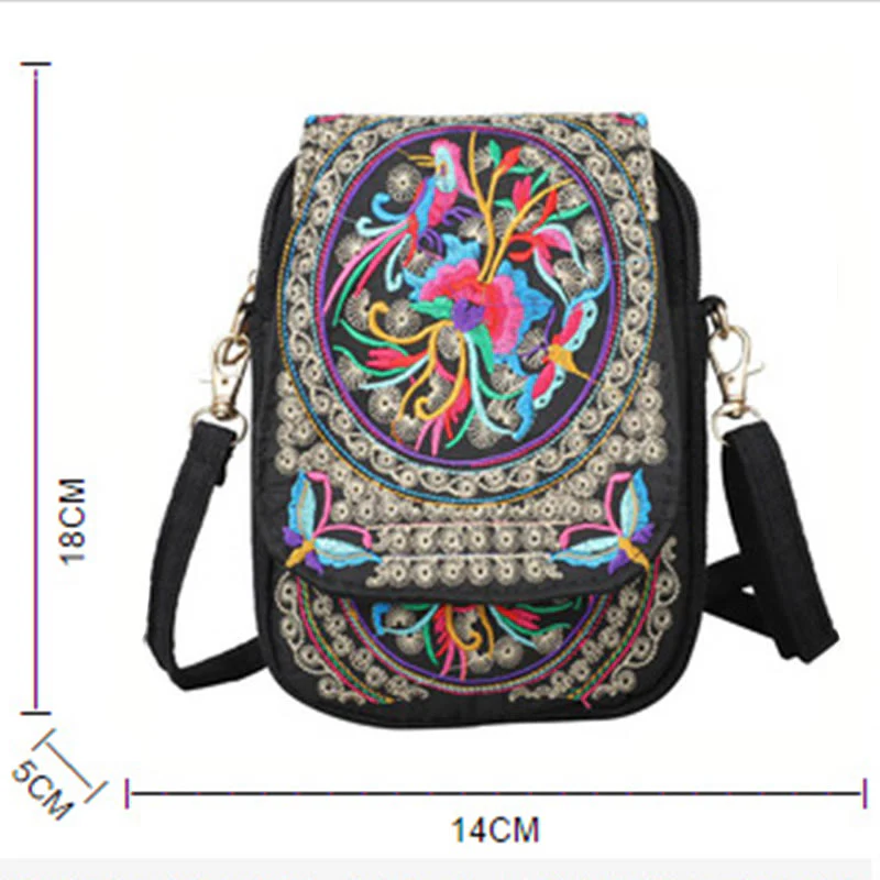 Buddha Stones Inula Flower Peony Ricamo Tela Shopping Borsa Borsa A Tracolla - Image 12