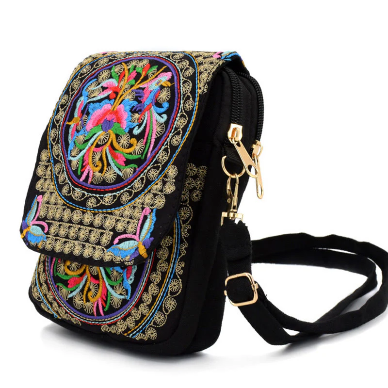 Buddha Stones Inula Flower Peony Ricamo Tela Shopping Borsa Borsa A Tracolla - Image 7