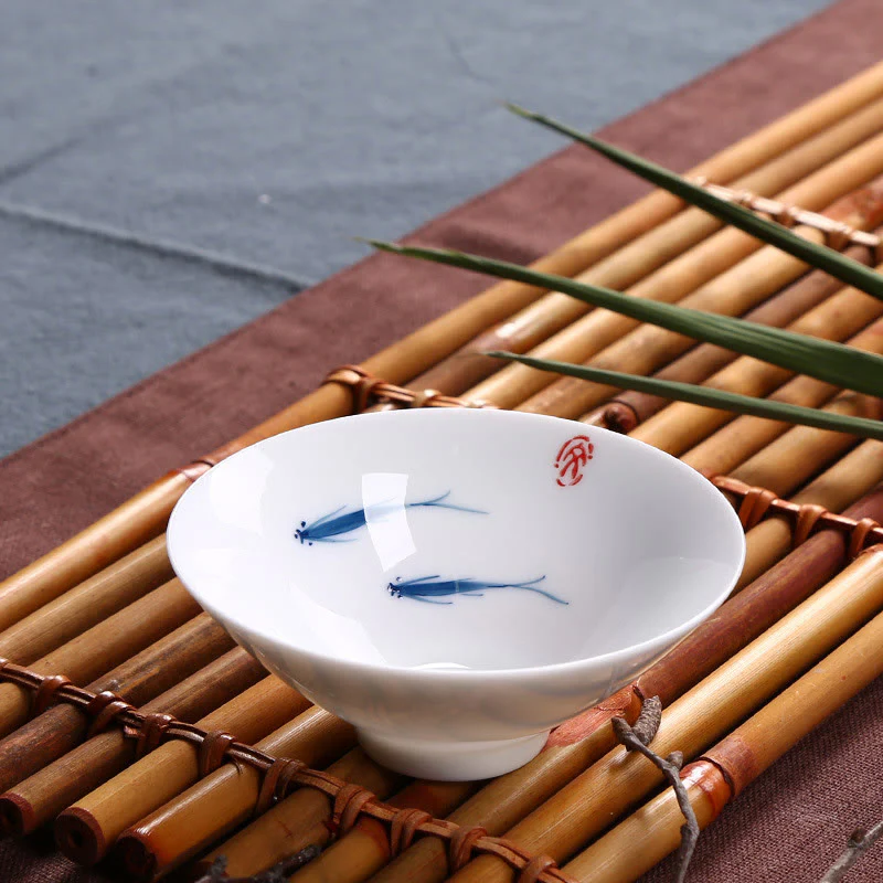 Buddha Stones Jingdezhen blu e bianco porcellana Koi Fish tazza da tè in ceramica Kung Fu tazze da tè - Image 4
