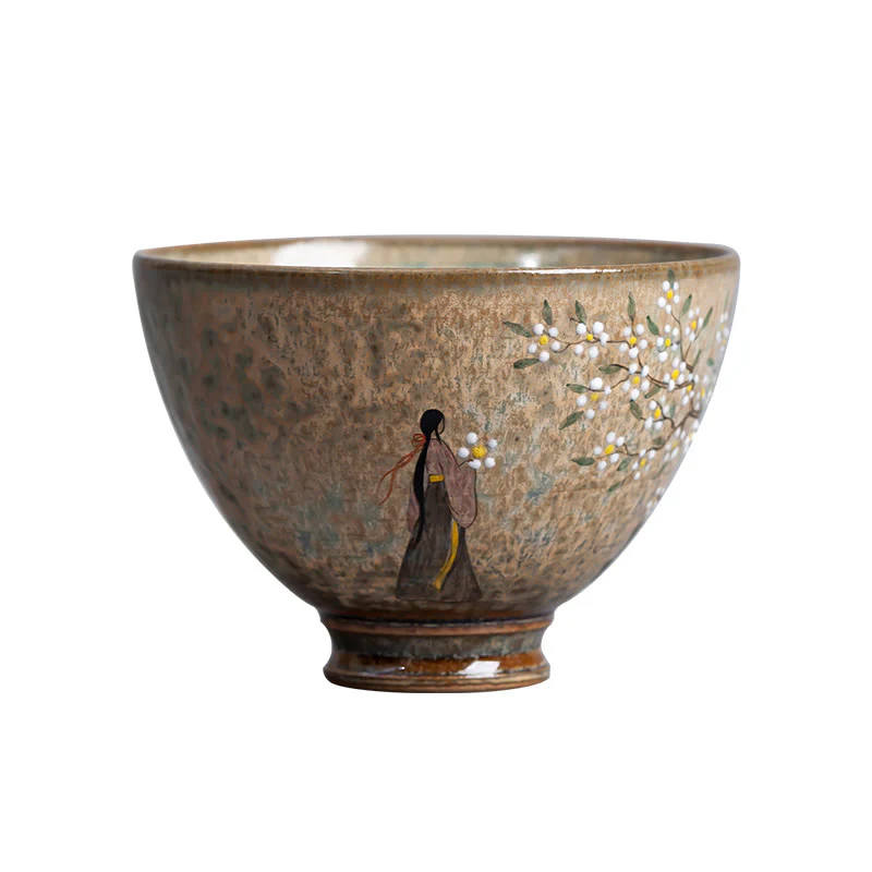 Buddha Stones Jingdezhen dipinte a mano Ru Kiln porcellana Hanfu ragazza fiore tazza da tè in ceramica Kung Fu tazze da tè - Image 11