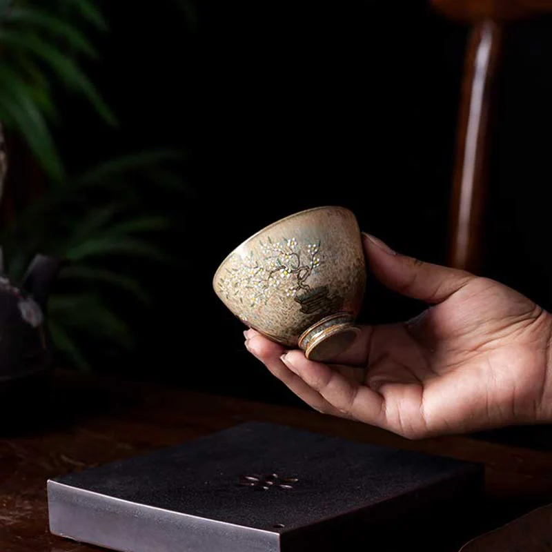 Buddha Stones Jingdezhen dipinte a mano Ru Kiln porcellana Hanfu ragazza fiore tazza da tè in ceramica Kung Fu tazze da tè - Image 9