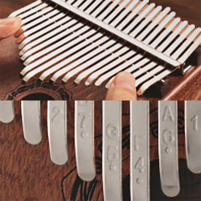 Buddha Stones Kalimba 21 tasti pianoforte a pollice in legno di sandalo giallo pianoforte a dita portatile retrò - Image 6