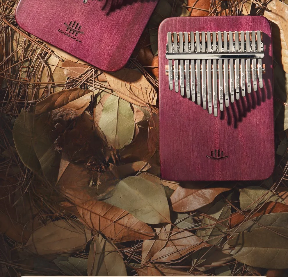 Buddha Stones Kalimba 21 tasti pianoforte a pollice Peltogyne Wood pianoforte portatile per dita - Image 4