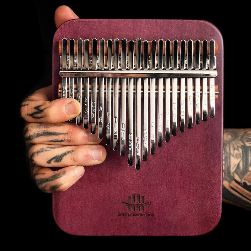 Buddha Stones Kalimba 21 tasti pianoforte a pollice Peltogyne Wood pianoforte portatile per dita - Image 6